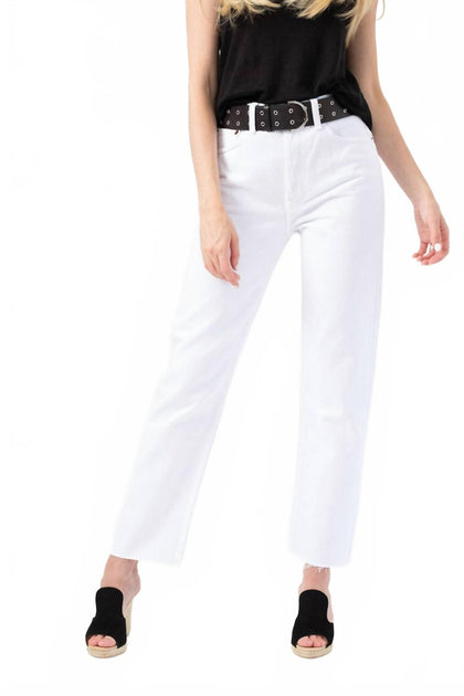 RE/DONE High Rise Stove Pipe Jeans White 30 3