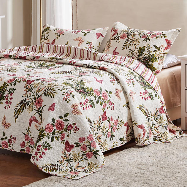 BreeBe Butterflies Quilt Set King 4