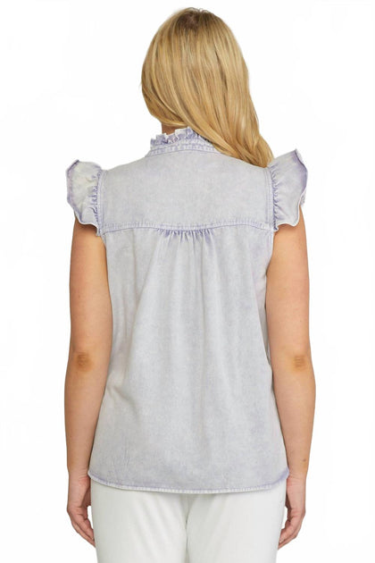 entro Top en Jean à Volants Bleu Small 4