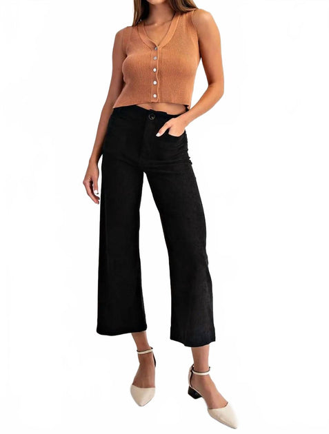 eesome Corduroy Patch Pocket Pant Black Large 3
