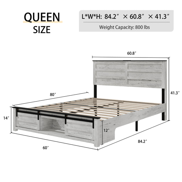 Streamdale Queen Bed Frame White 4