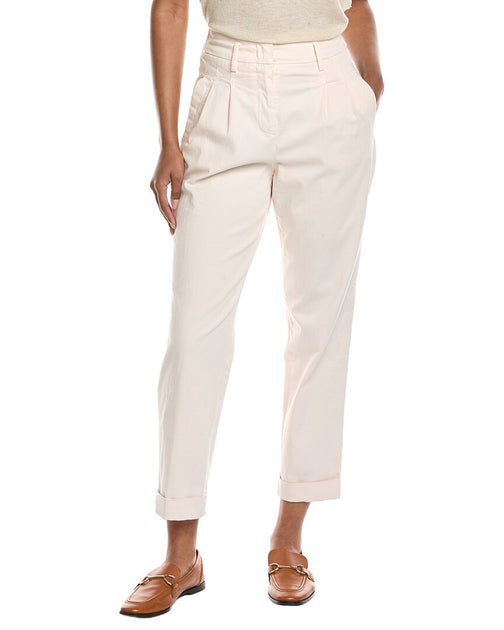 Peserico Pleated Trouser Beige EU 46 2