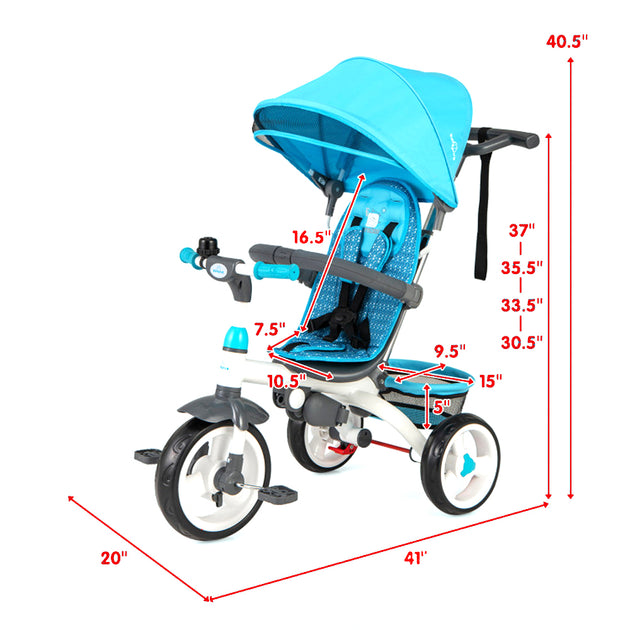 Hivvago Tricycle Bébé Poussette 5-en-1 Convertible 5