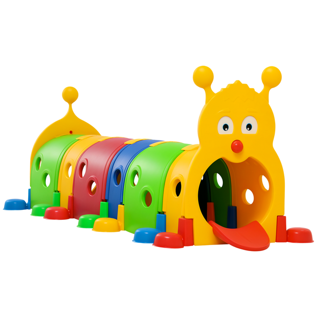 Hivvago 6-Section Caterpillar Play Tunnel Multicolor 2