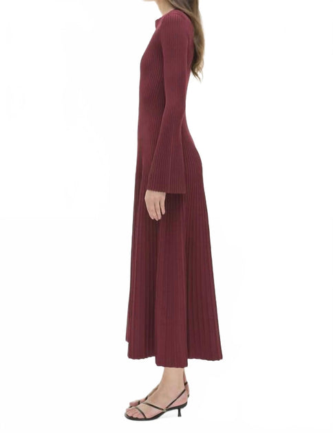 Simkhai Genna Knit Midi Dress Red Medium 4