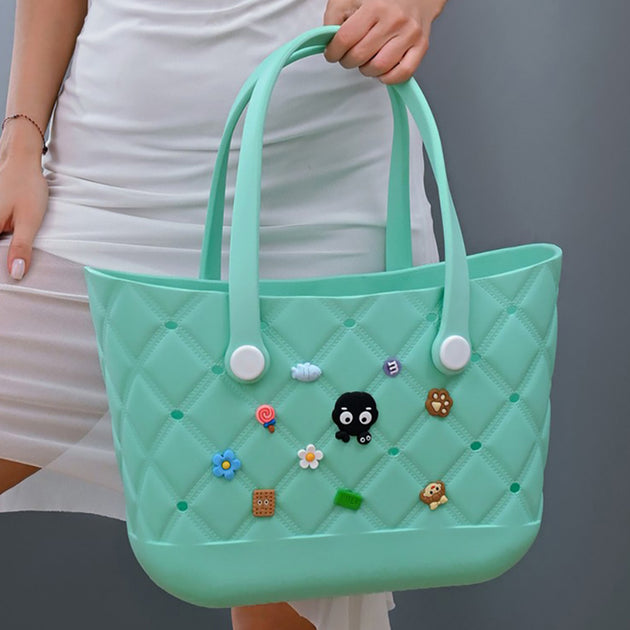 FASHNZFAB Charm Tote Bag Green One Size 3