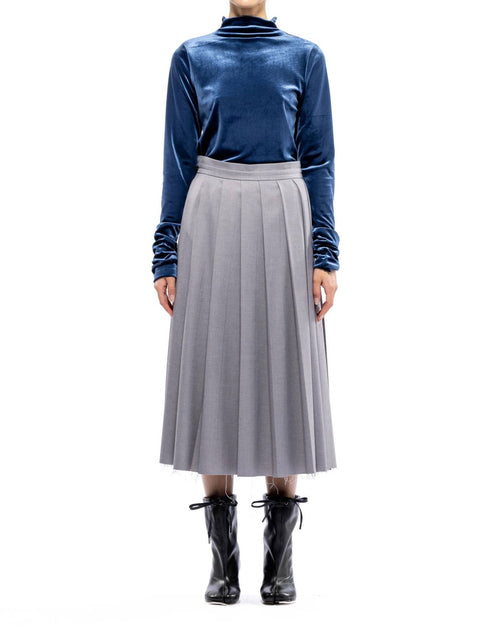 Toit Volant Gia Pleated Skirt Grey Medium 2