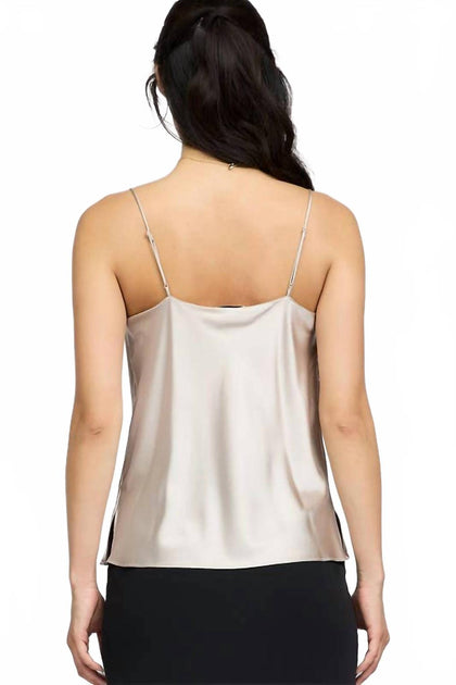 Current Air Cowl Neck Cami Top Beige Large 3