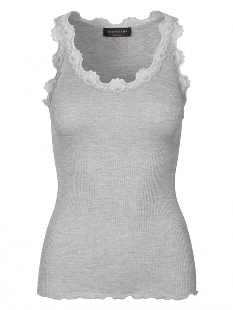Rosemunde Lace Trim Camisole White Large 2