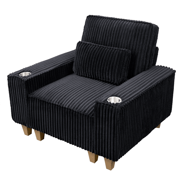 AGAHOME Deep Seat Corduroy Armchair 3
