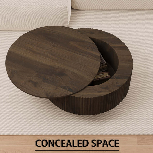 Streamdale MDF Round Coffee Table and 2 PU Dining Chairs Set 6