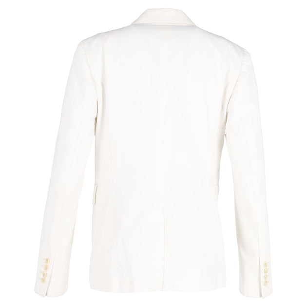 Gabriela Hearst Single-Breasted Blazer White EU 46 4