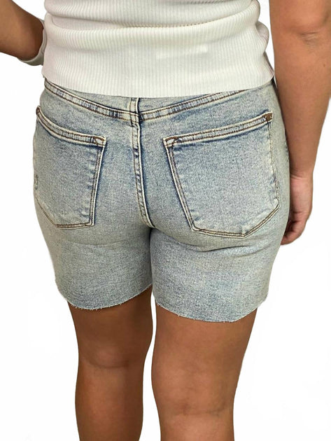 Judy Blue Boyfriend Shorts Blue Large 3