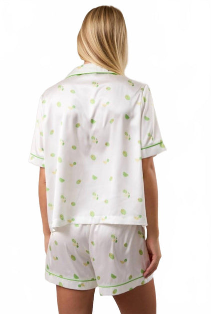LE LIS Happy Hour Pajama Set White Medium 3