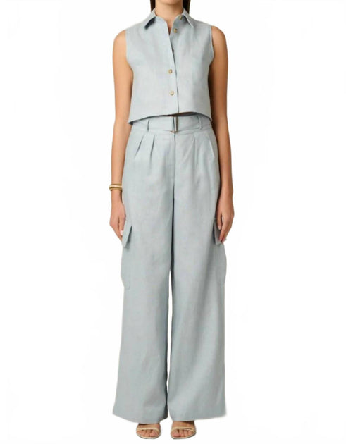 Hevron Maggie Wide Leg Pants Grey US 8 2