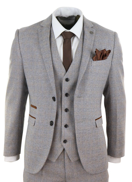Paul Andrew Ralph 3 Piece Suit Beige US 46 Regular 2