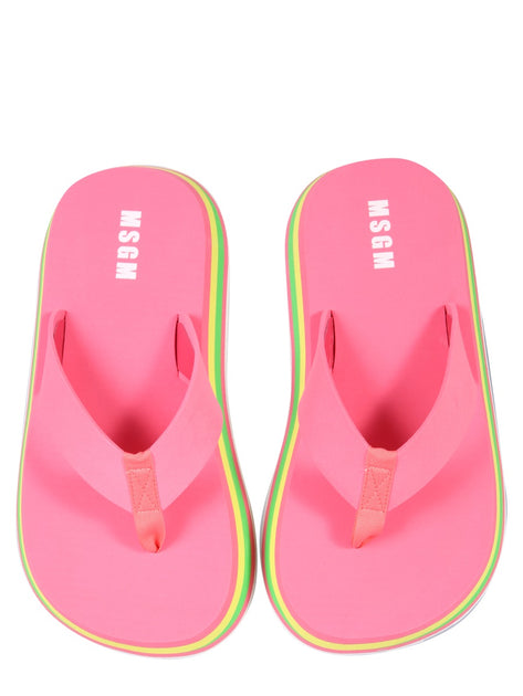 MSGM Thong Sandals Pink US 10 3