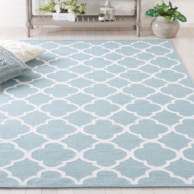 Safavieh Dhurries DHU627 Area Rug Blue/Ivory 2