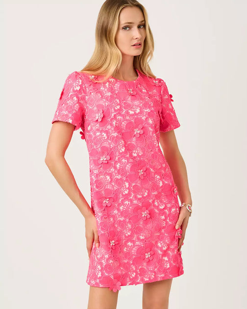 Lilly Pulitzer Malena Lace Shift Dress Multi US 14 2
