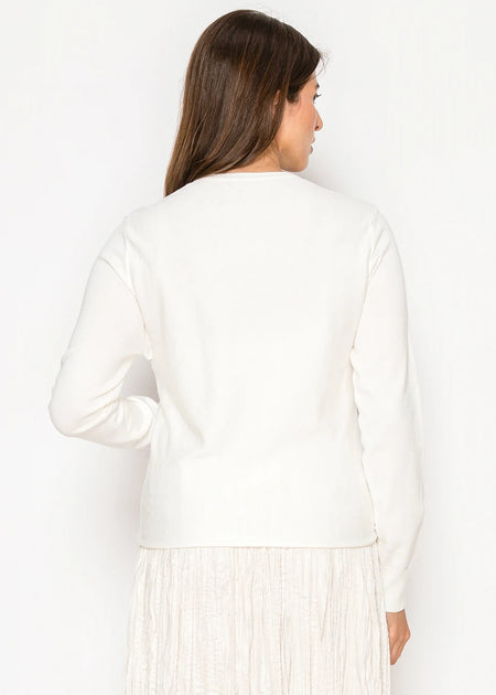 Yal New York Knit Sweater White XS 3