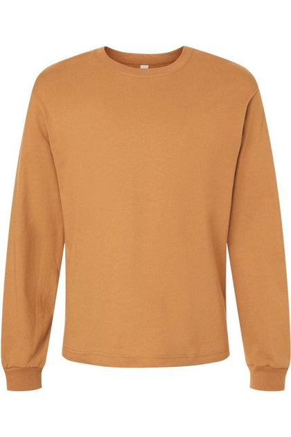 BELLA + CANVAS Heavyweight Long Sleeve Tee Brown Large 2
