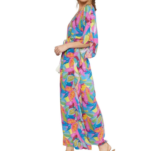 Entro Tropical Print Maxi Dress Multi Small 4