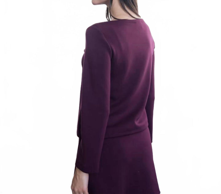 P.CILL Vera Butter Modal Boat Neck Top Purple Small 3