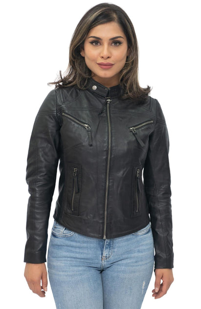 Infinity Tulsa Leather Biker Jacket Brown XXXLarge 2