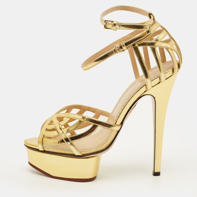 Charlotte Olympia Sandals Gold EU 37 2