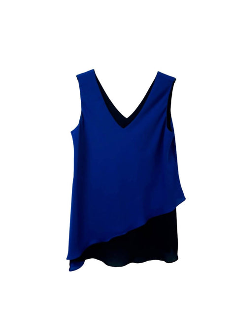 Frank Lyman Haut Femme Col V Asymétrique Bleu US 6 2