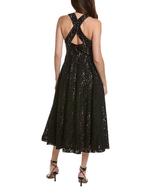 Michael Kors Collection Spring Eyelet Silk-lined Midi Dress