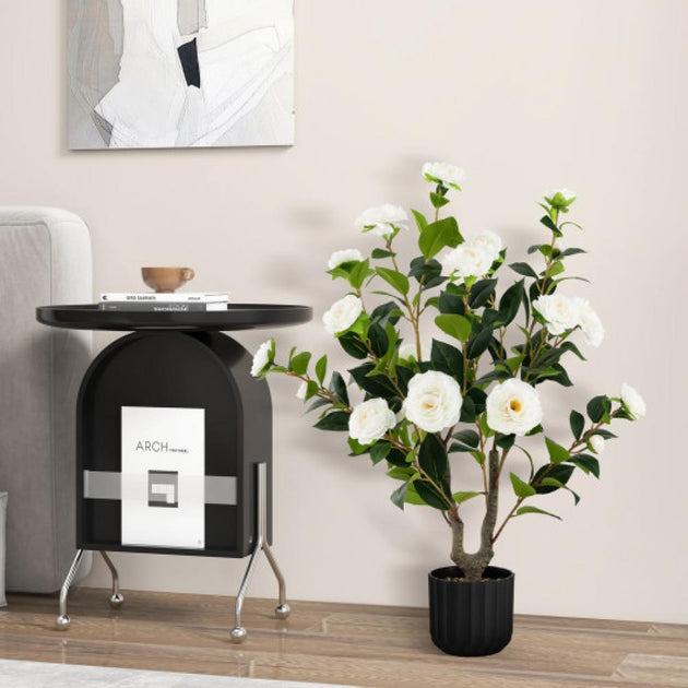 Hivvago 38 Inch Artificial Camellia Tree 8