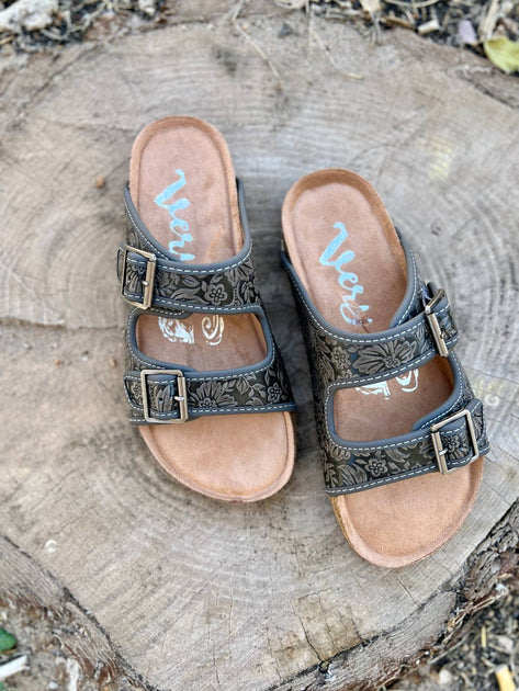 Very G Berry Comfort Sandals Grey US 6.5 2