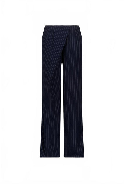 SAEMDI Pantalon Twill à Rayures Noir Large 3