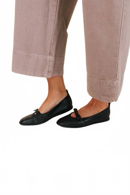 Free People Mania Bow Flats Black US 9.5 2