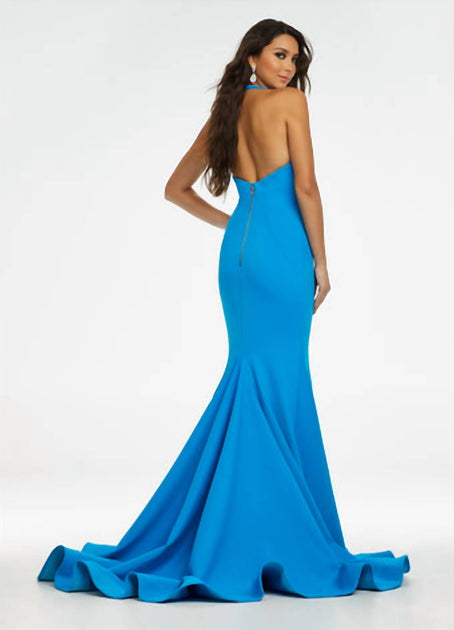ASHLEYlauren Halter Gown Blue US 10 4