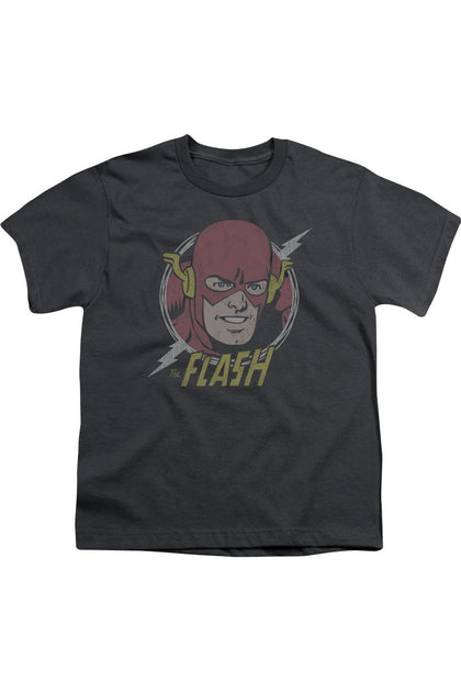 Gildan DC Comics Flash Vintage Voltage Youth T-Shirt Black XL 2