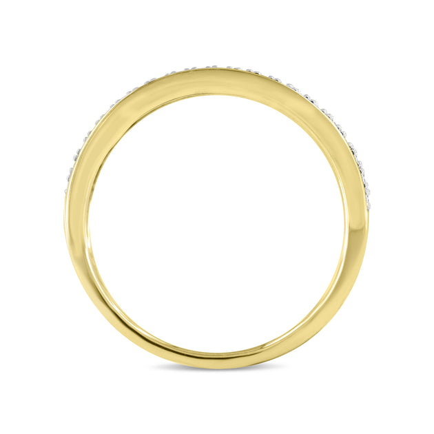 LuvMyJewelry Trium Unisex Diamond Band Ring Silver US 6 4