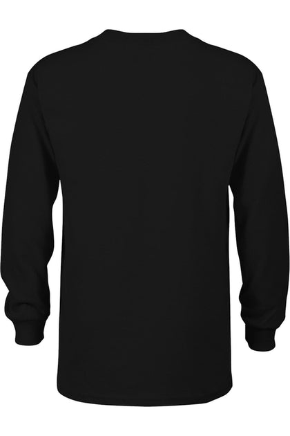 Gildan Superman Old Glory Shield Youth Long Sleeve Tee Black Large 3