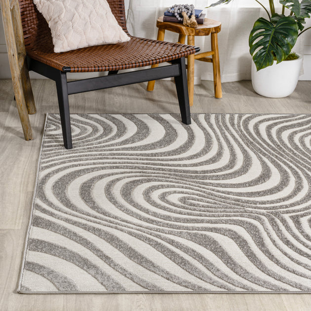 Jonathan Y Maribo Groovy Light Blue/Ivory Area Rug 4