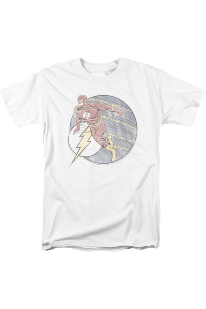 Gildan DC Comics Flash Retro Iron On Short Sleeve T-Shirt White 5XLarge 2