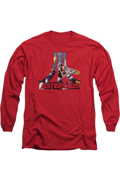 Gildan Atari Asteroids Long Sleeve T-Shirt Red XXL 2