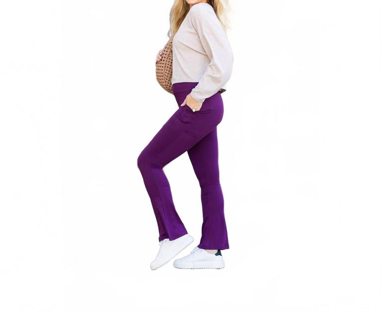 Julia Rose Reese Flare Leggings Purple L/XL 4