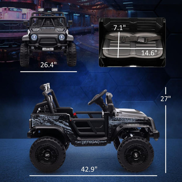 BreeBe Qaba 12V Elektro-Laster, Schwarz 4