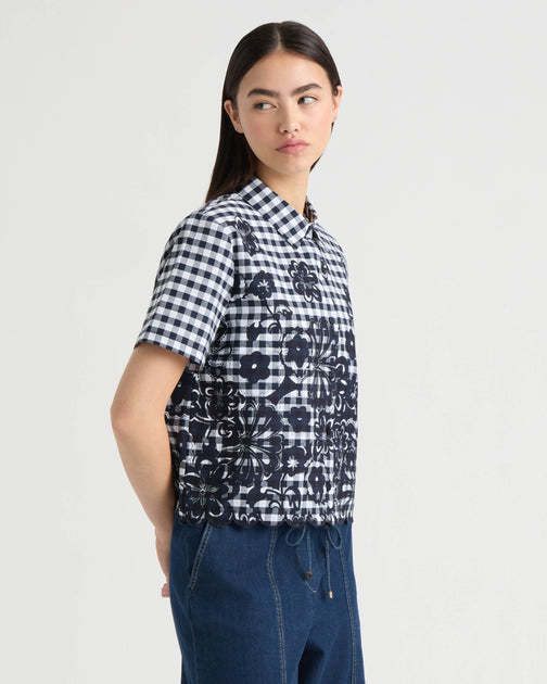 NVLT Poplin Camp Shirt Blue Medium 4