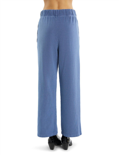 LES TIEN Penny Pleated Pant Blue XS 4