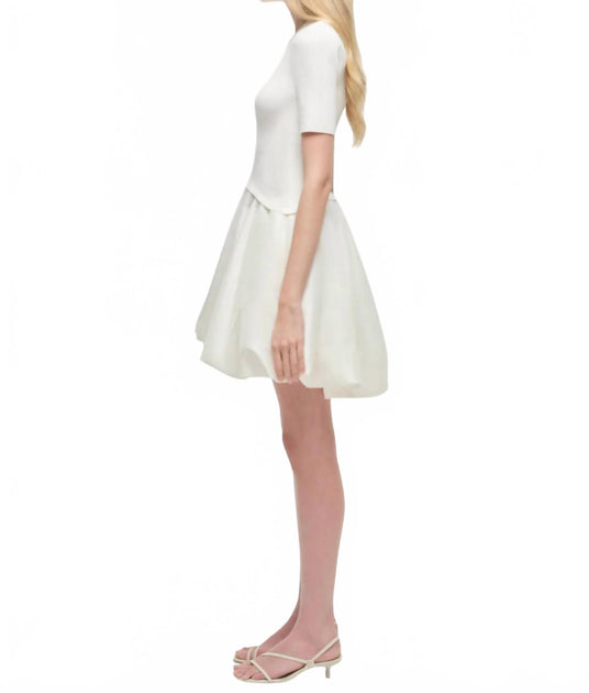 SIMKHAI Kenny Combo Mini Dress White Small 3