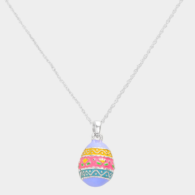FASHNZFAB Easter Egg Pendant Necklace Multi One Size 5