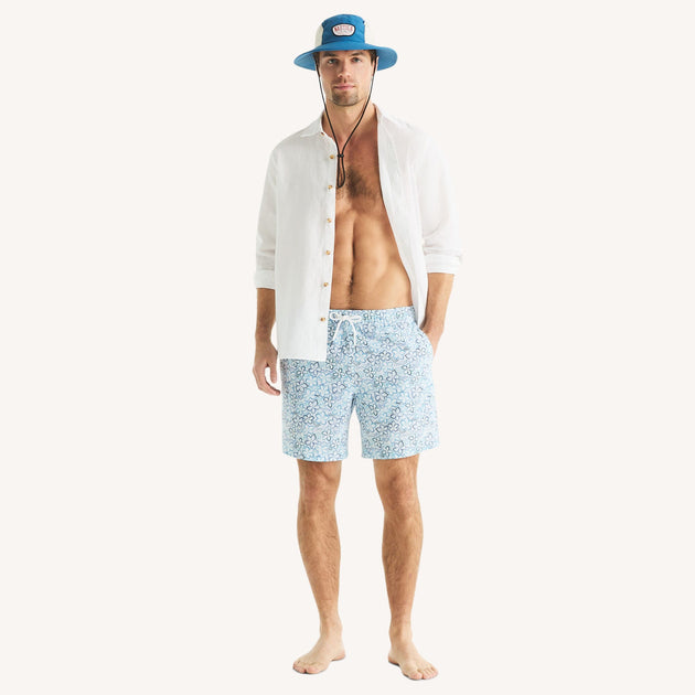 Nautica Mens 7in Printed Swim Short Multi Medium 3