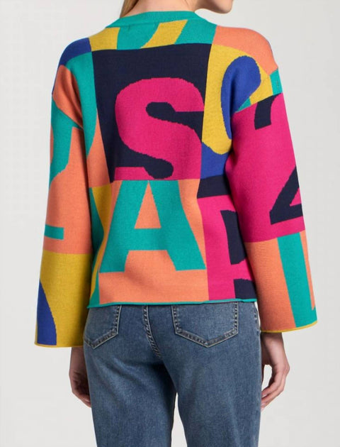 APNY Graphic Graffiti Pullover Sweater Multi Medium 3